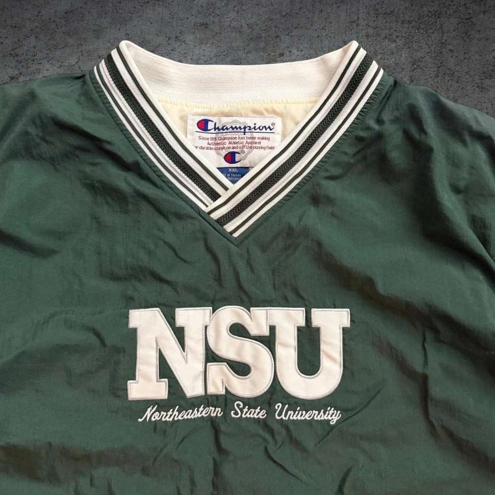Vintage 2000's Champion NSU Pullover Windbreaker Size 2XL Retro Fall Winter